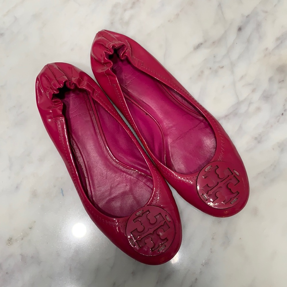 Tory Burch Raspberry Red Loafers